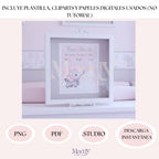Baby Birth Stats Print | Digital Template PNG, PDF & Studio | Personalized Newborn Keepsake Instant Download