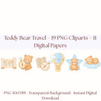 Cliparts Baby osito viajero