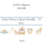 Baby Prince Clipart Bundle | 23 PNG de Alta Resolución | 300 DPI