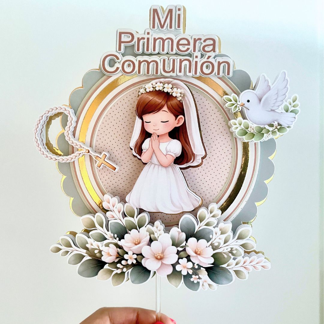 Cake Topper Comunión Niña