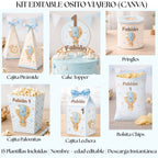 Kit Editable (Canva) Osito Viajero