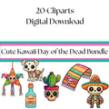 Cliparts - Cute Kawaii day of the dead bundle