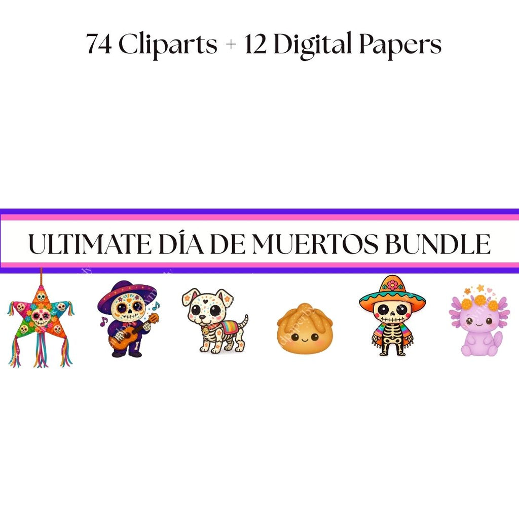 Cliparts - Kawaii day of the dead bundle