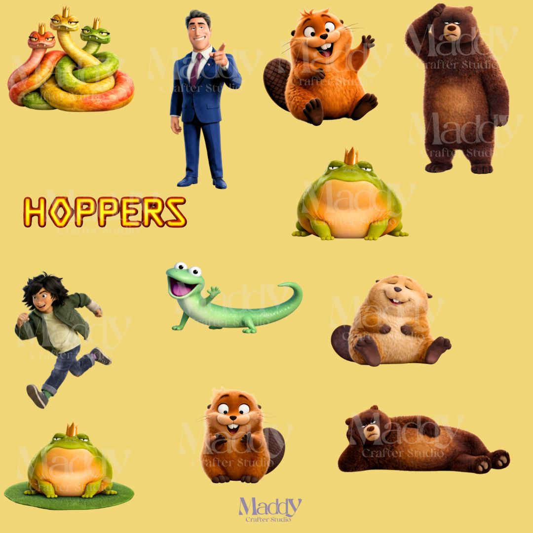 Hoppers Clipart Bundle | 21 PNG Transparent Background | High Resolution Instant Download