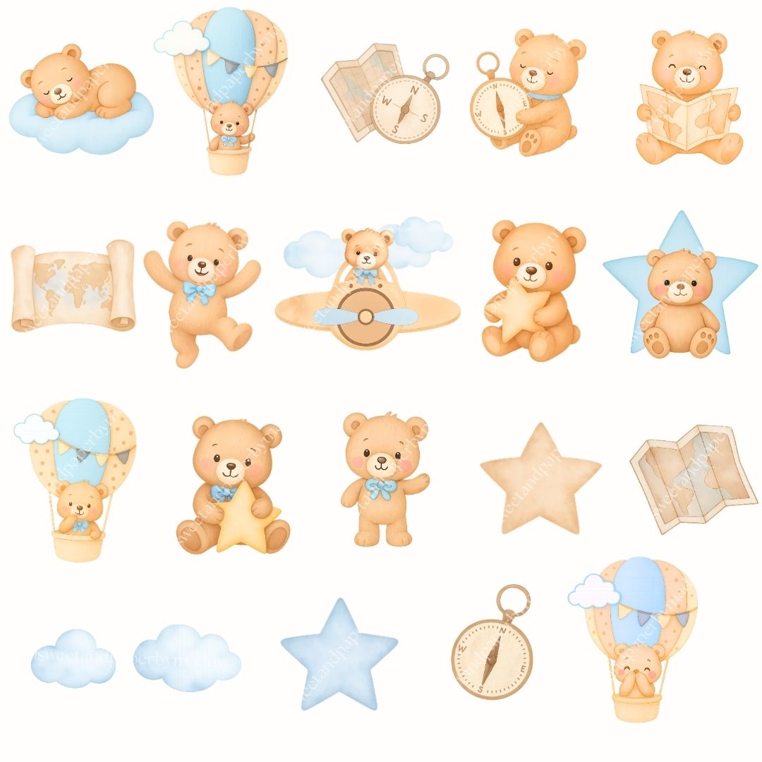 Cliparts Baby osito viajero