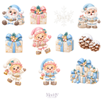 Kit Navideño Pastel – 44 Cliparts PNG + 12 Papeles Digitales