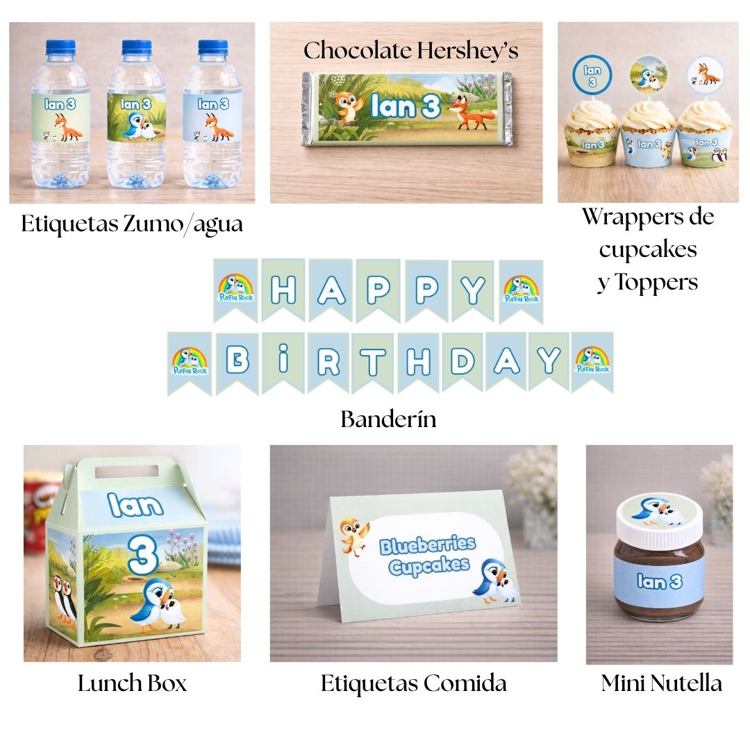 Kit Editable de Canva Puffin Rock