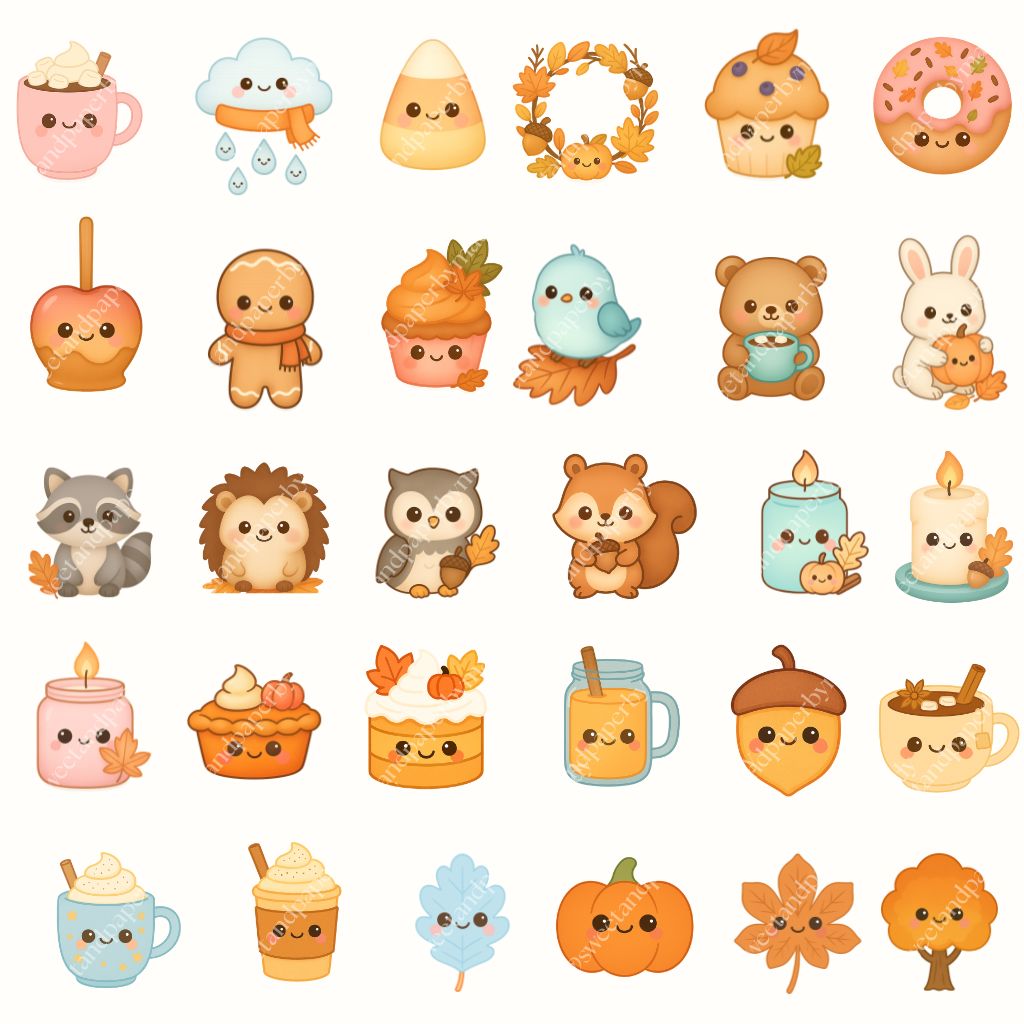 Cliparts Otoño Kawaii