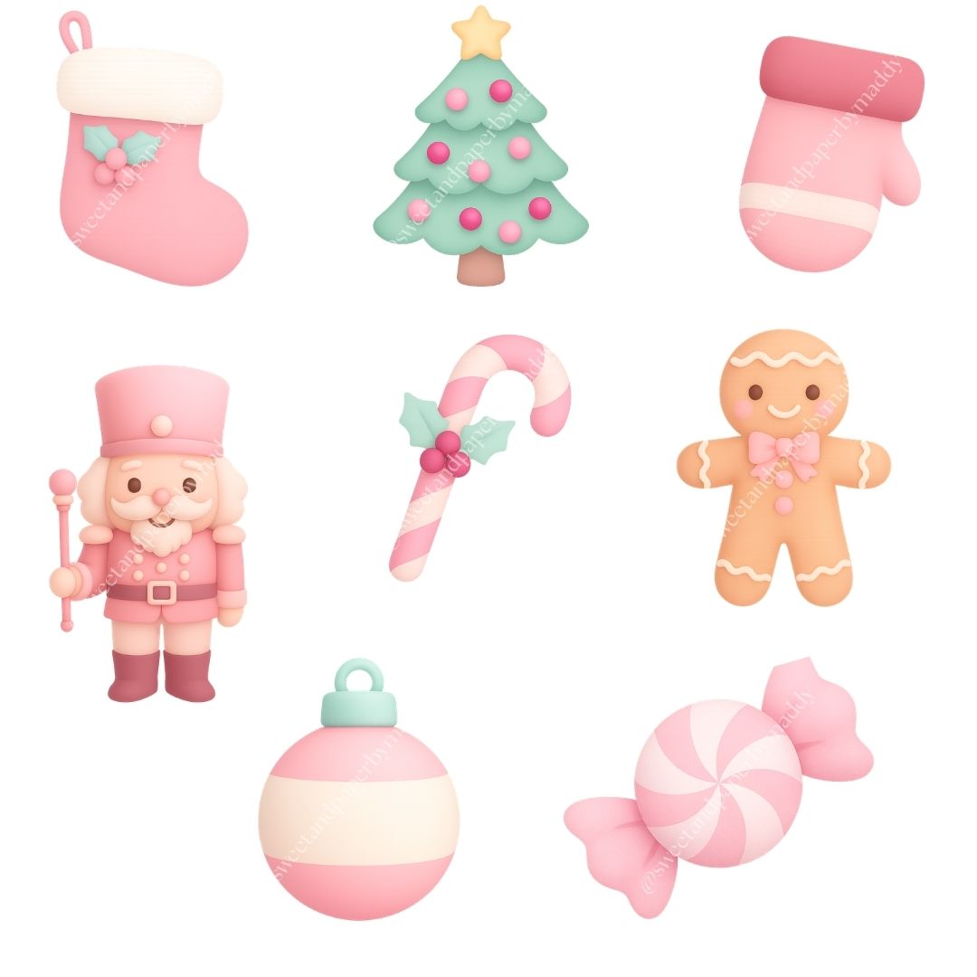 Cliparts Navidad Rosa