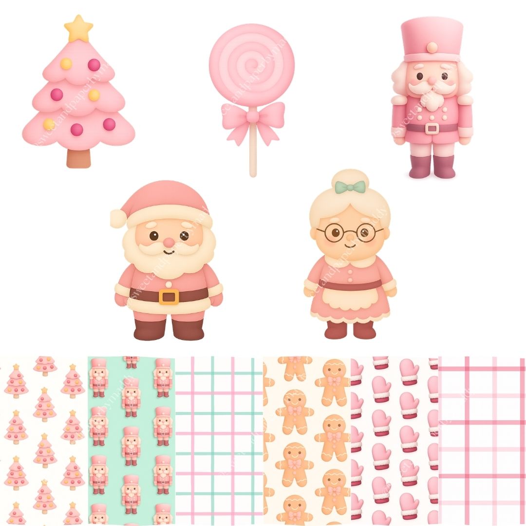 Cliparts Navidad Rosa