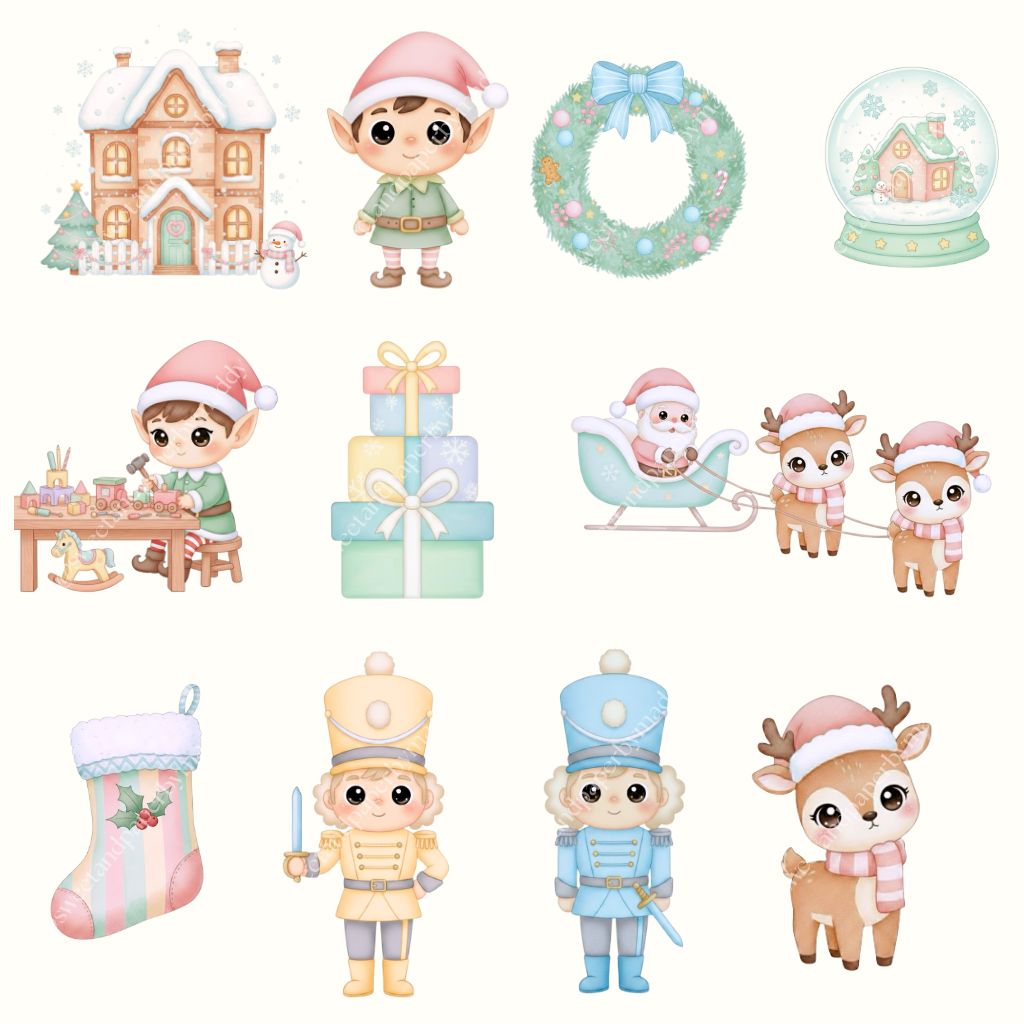 Cliparts Navidad Pastel