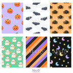 Kawaii Halloween Clipart Bundle | 20 PNG + 11 Digital Papers | Spooky Cute Instant Download