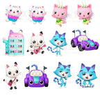 Gabby's Dollhouse Clipart Bundle | 41 PNG 300 DPI Transparent | Kids Party Topper Instant Download