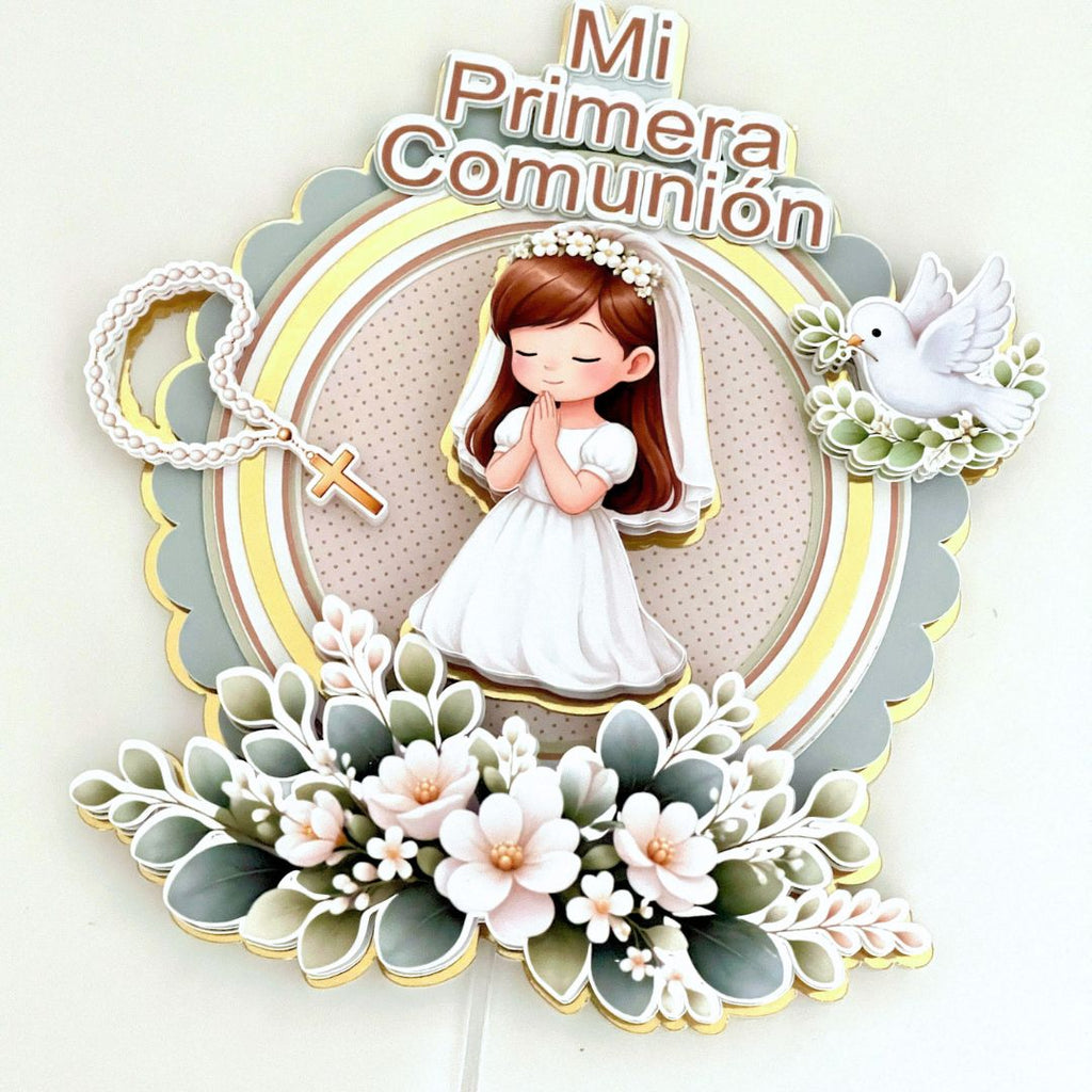 Cake Topper Comunión Niña
