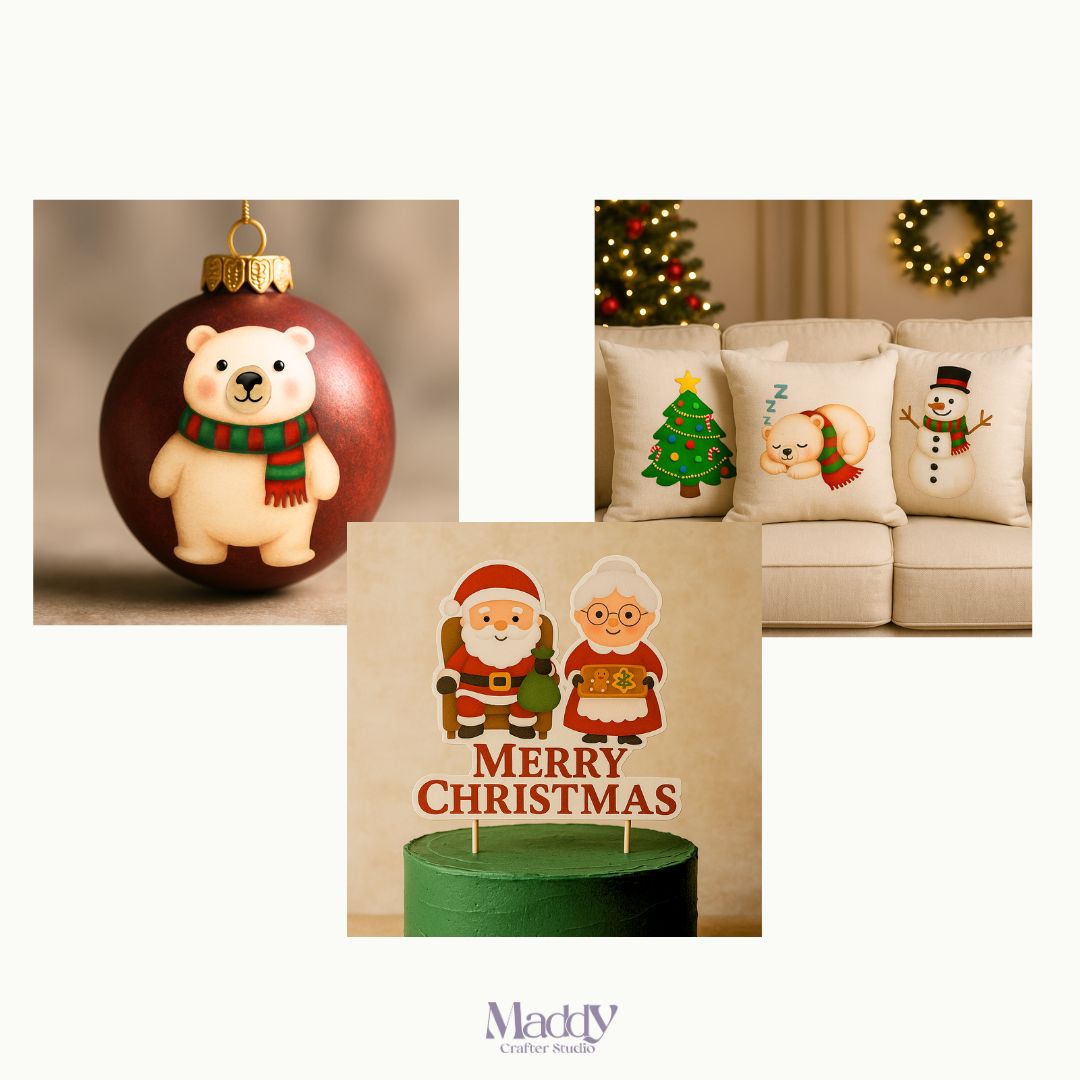 Christmas Clipart Bundle | 31 PNG 300 DPI Transparent | Santa Elves Holiday Instant Download