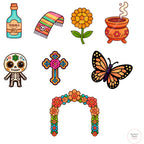 Cliparts - Cute Kawaii day of the dead bundle