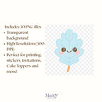 Kawaii Autumn Fall Clipart Bundle | 30 PNG Transparent Background | Cozy Season Instant Download