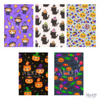 Kawaii Halloween Clipart Bundle | 20 PNG + 11 Digital Papers | Spooky Cute Instant Download
