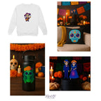 Day of the Dead Clipart Bundle | 25 PNG 300 DPI | Sugar Skulls Mexican Elements Instant Download