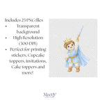 Baby Prince Clipart Bundle | 23 PNG de Alta Resolución | 300 DPI