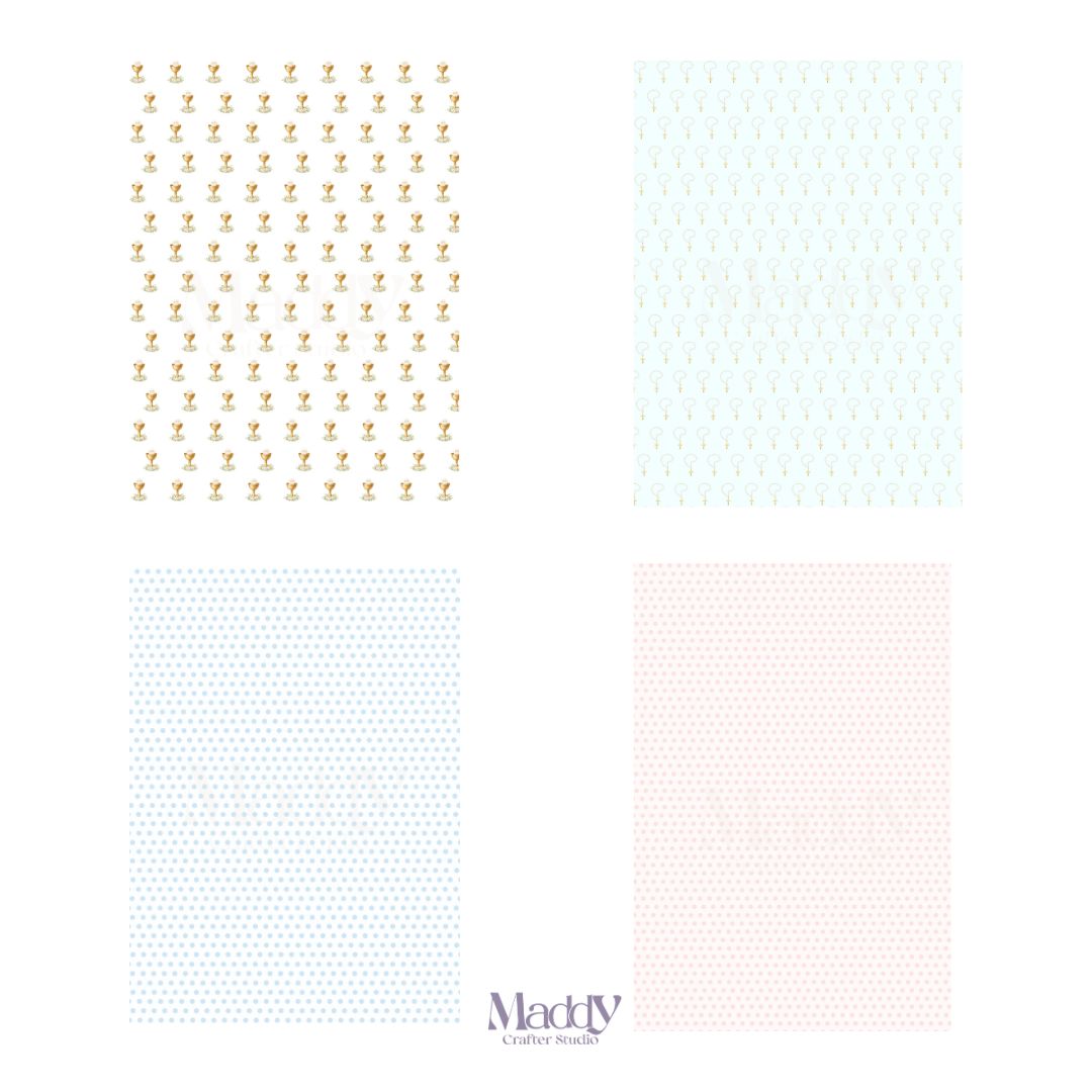 First Communion Boy Clipart Bundle | 23 PNG + 10 Digital Papers | Religious Catholic Instant Download