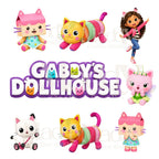 Gabby's Dollhouse Clipart Bundle | 41 PNG 300 DPI Transparent | Kids Party Topper Instant Download