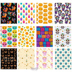 Bundle Día de Muertos Kawaii | 74 Cliparts PNG + 12 Papeles Digitales