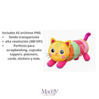 Gabby's Dollhouse Clipart Bundle | 41 PNG 300 DPI Transparent | Kids Party Topper Instant Download