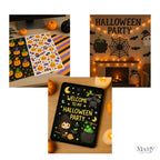 Kawaii Halloween Clipart Bundle | 20 PNG + 11 Digital Papers | Spooky Cute Instant Download
