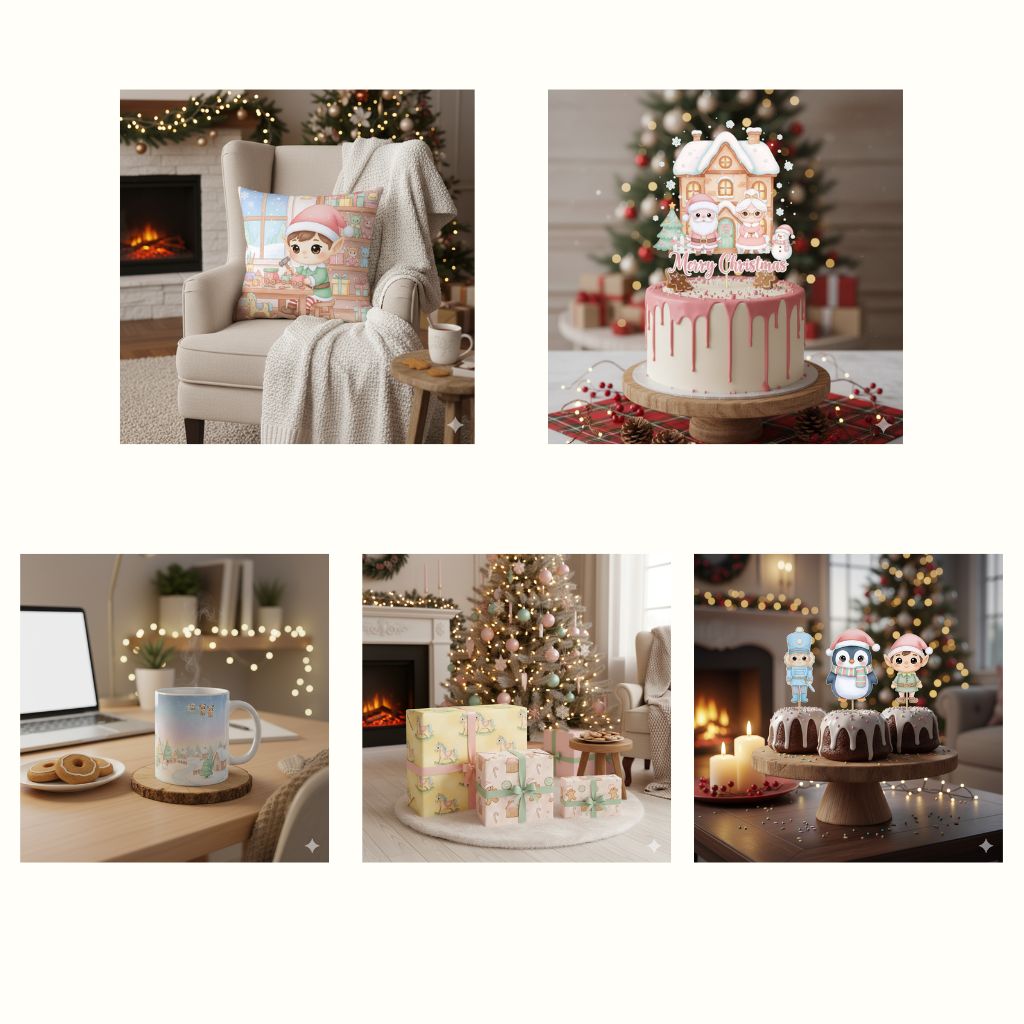 Cliparts Navidad Pastel
