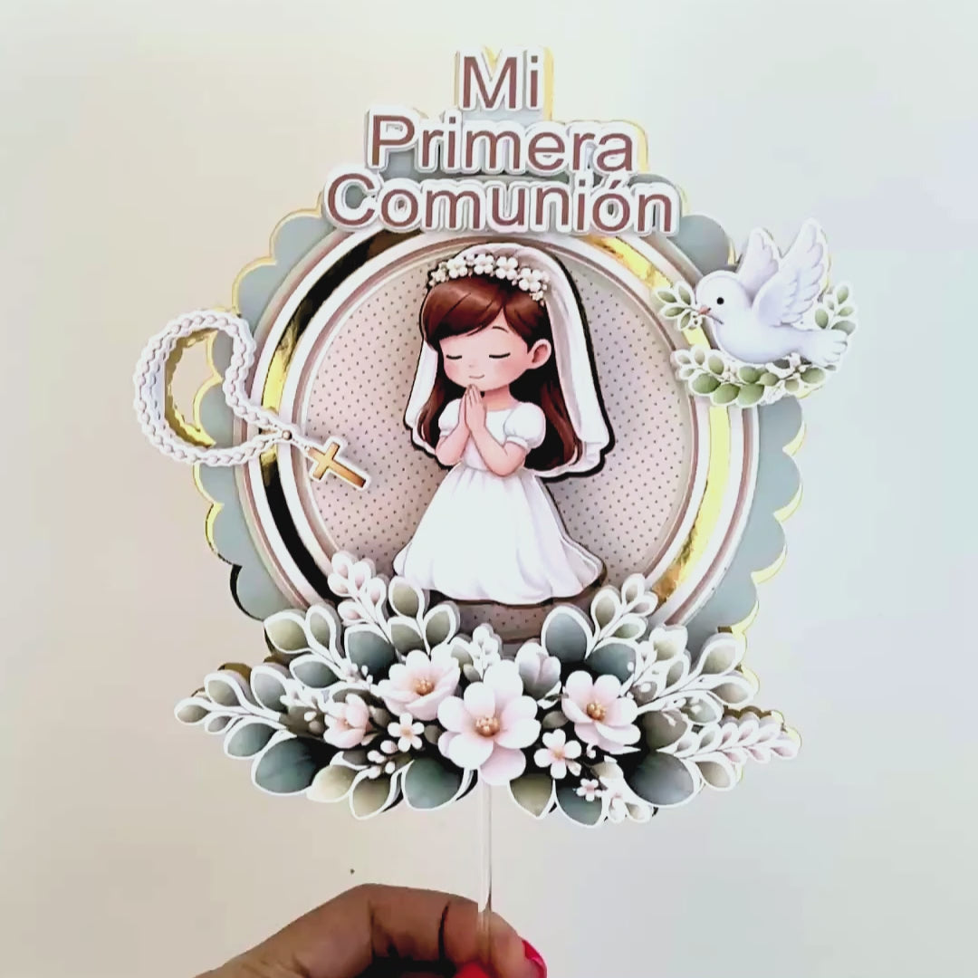 Cake Topper Comunión Niña